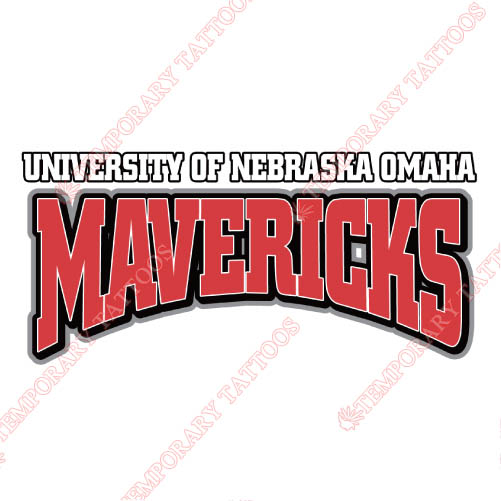 Nebraska Omaha Mavericks Customize Temporary Tattoos Stickers NO.5397
